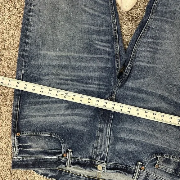 Levis 559 Denim Blue Jeans 100% Cotton Mens Sz 42x36 Relaxed Fit Straight Leg - Picture 5 of 11